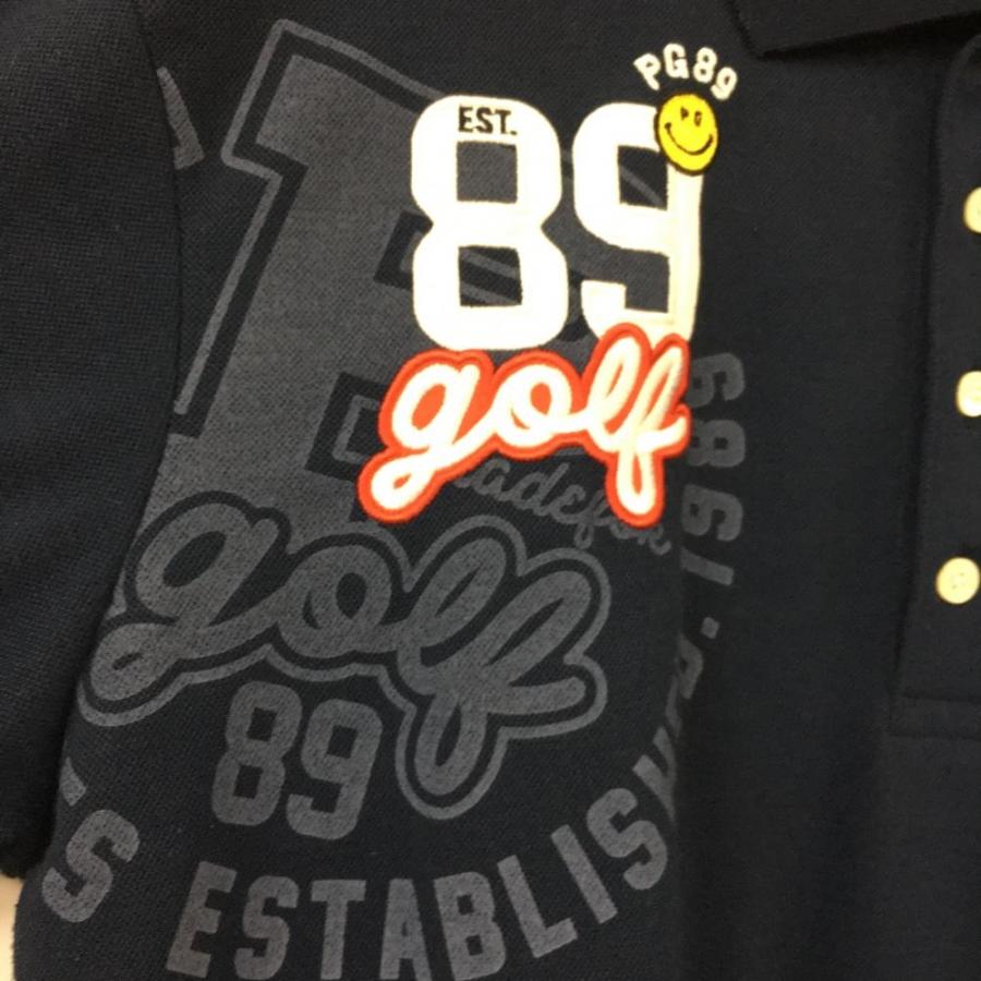美品】PEARLY GATES パーリーゲイツ 半袖ポロシャツ ネイビー×白 ニコ