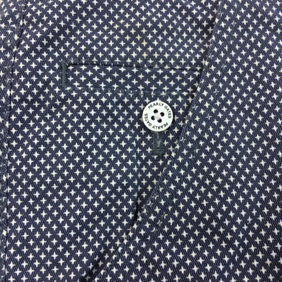 PEARLY GATES パーリーゲイツ パンツ ネイビー×白 総柄 5ポケット