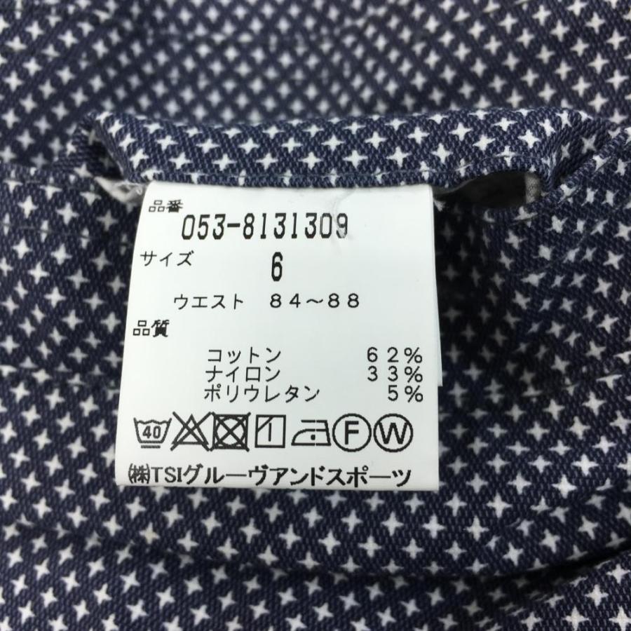 PEARLY GATES（パーリーゲイツ） パンツ ネイビー×白 総柄 5ポケット