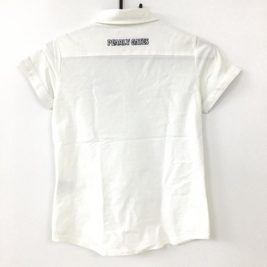 PEARLY GATES（パーリーゲイツ） 半袖ポロシャツ 白×ライトブルー 袖口