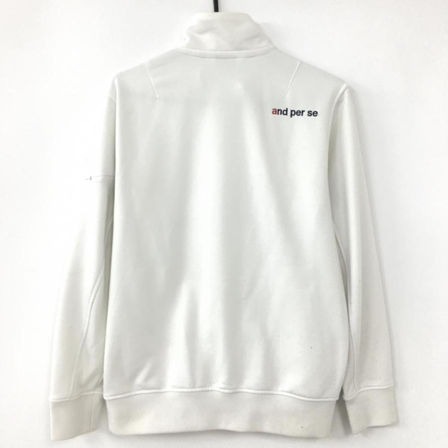 and per se ホワイト ジャケット LL and per se アンパスィ ジャケット 白 立体ロゴ ブルゾン メンズ
