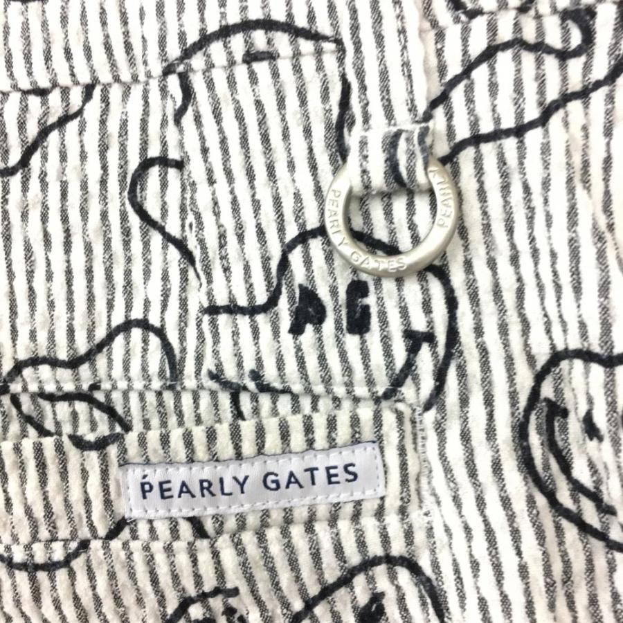 PEARLY GATES パーリーゲイツ ストレッチスカート グレー×白