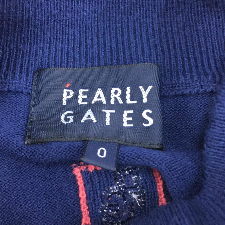 【美品】パーリーゲイツハイネックセーター PEARLY GATES（パーリーゲイツ） ハイネックセーター ブルー×ピンク