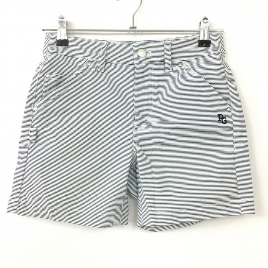 パーリーゲイツ ショートパンツ ネイビー×白 ボーダー ストレッチ