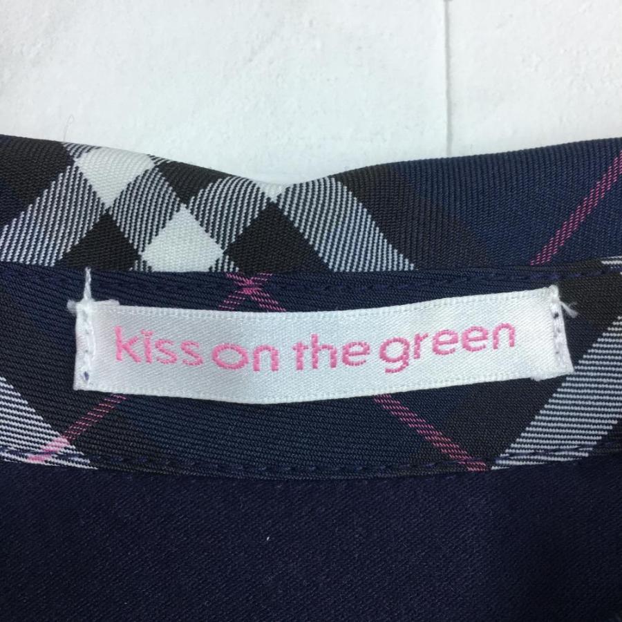 kiss on the green キスオンザグリーン 半袖ポロワンピース ネイビー