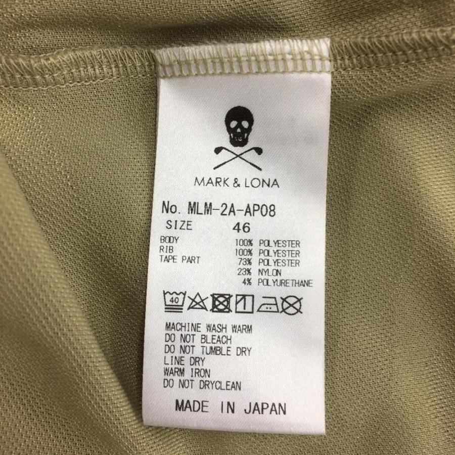 MARK&LONA（マークアンドロナ） 半袖ポロシャツ ベージュ×蛍光イエロー