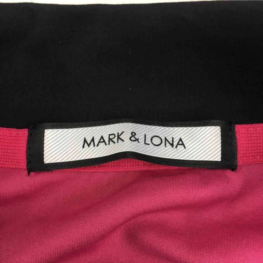 MARK&LONA（マークアンドロナ） 半袖ハイネックシャツ ピンク×黒