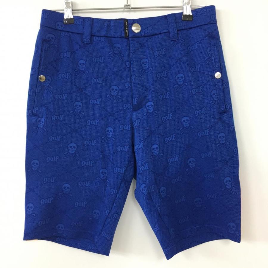 ゴルフ 新品タグ付 MARK & LONA スカルデザインパンツ 46 ネイビー