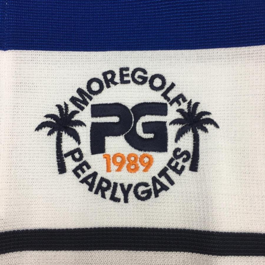 パーリーゲイツ 2021年モデル ボーダーロゴ ポロシャツ 刺繍