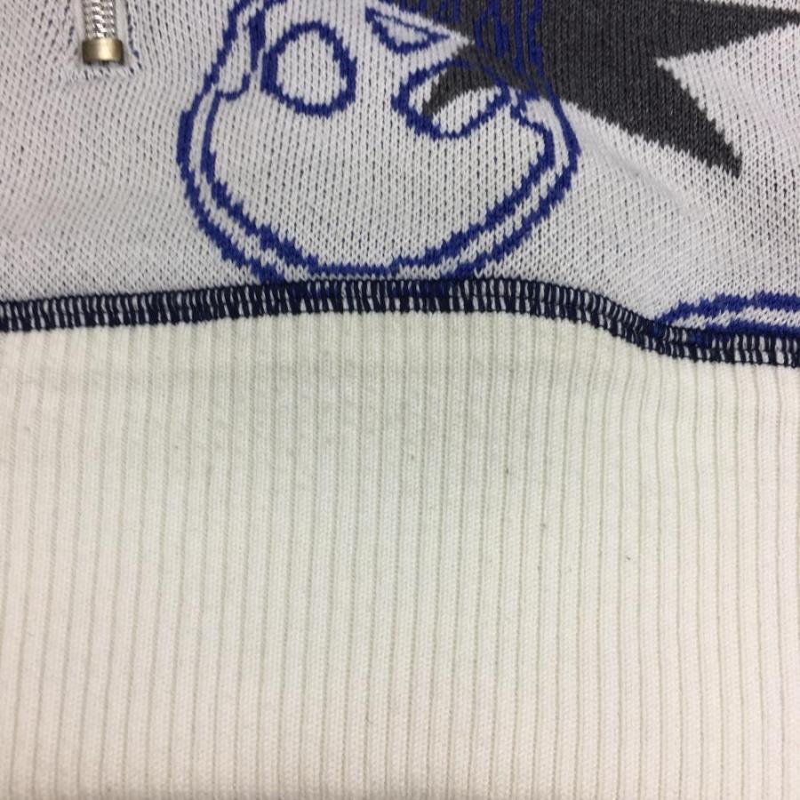 MARK＆LONA マークアンドロナ セーター グレー×ネイビー 総柄