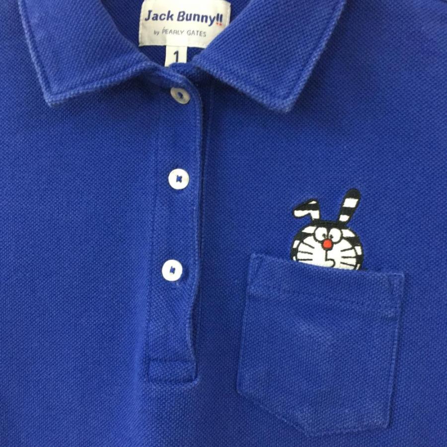 Jack Bunny!! ジャックバニー×ドラえもん 半袖ポロシャツ ブルー Jack Bunny!! ジャックバニー×ドラえもん 半袖ポロシャツ ブルー