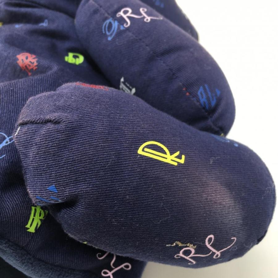 訳あり＊Ralph Lauren ラルフローレン ヘッドカバー DR ネイビー×白 総