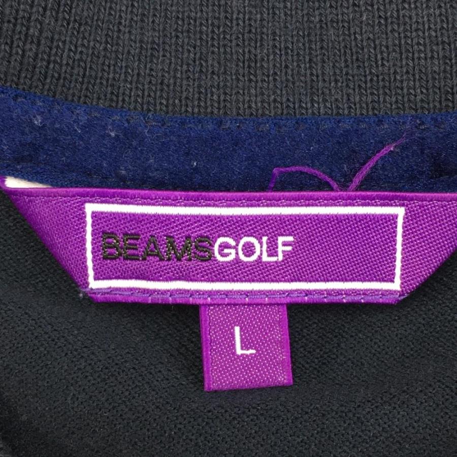 極美品 ビームスゴルフ 半袖 ポロシャツ ワッペン ウェア L 杢レッド調 BEAMS GOLF ビームスゴルフ 半袖ポロシャツ レッド系 L ゴルフ