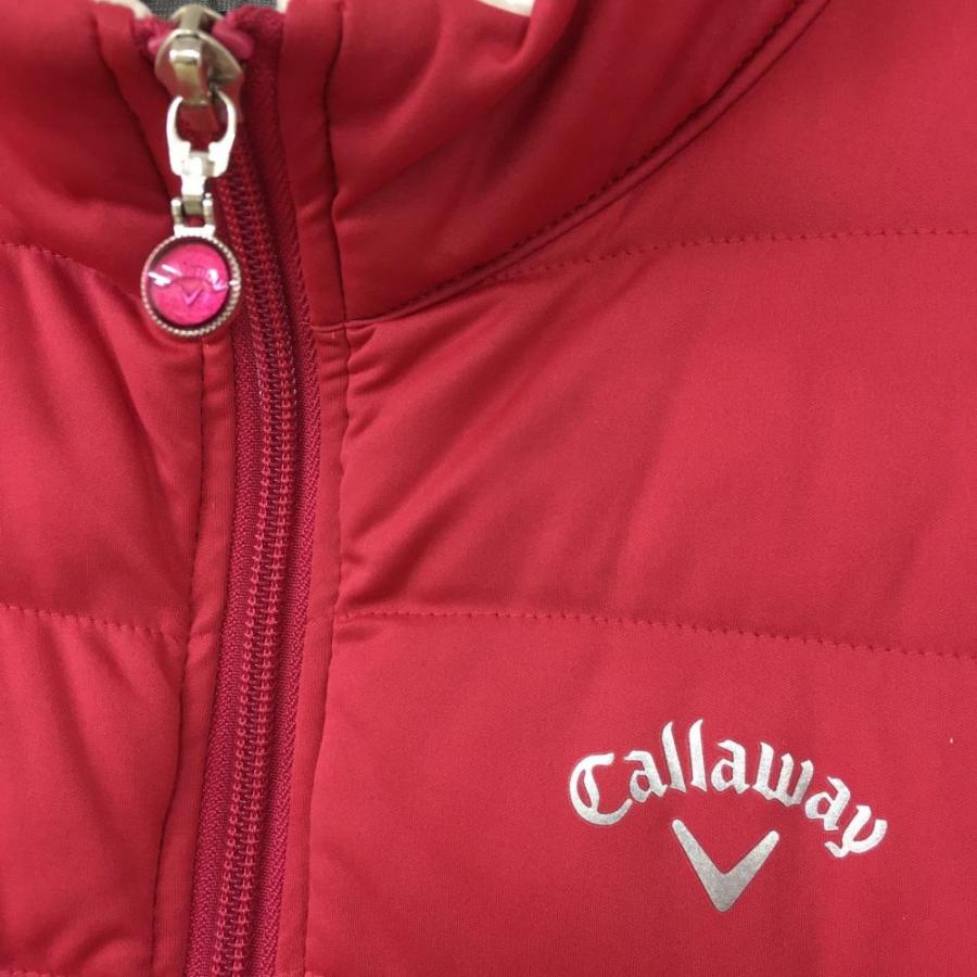 キャロウェイ レッド レベール 中綿 ジャケット レデ Callaway（キャロウェイ） 中綿ジャケット レッド×シルバー リブライン