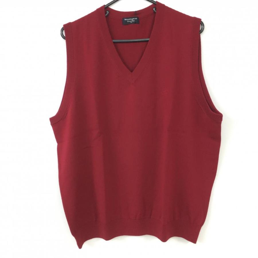 Munsingwear（マンシングウェア） ニットベスト レッド シンプル V
