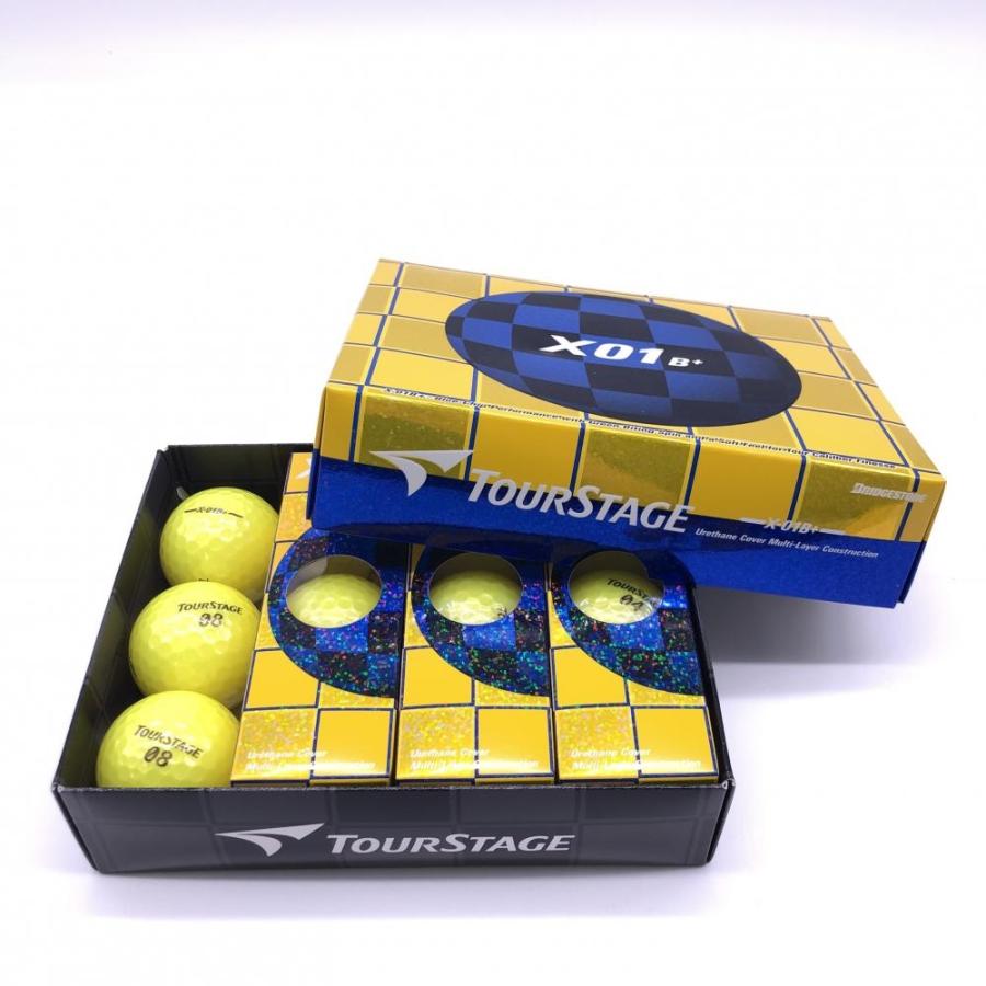 新品】TOURSTAGE ツアーステージ ゴルフボール イエロー 1ダース（12球