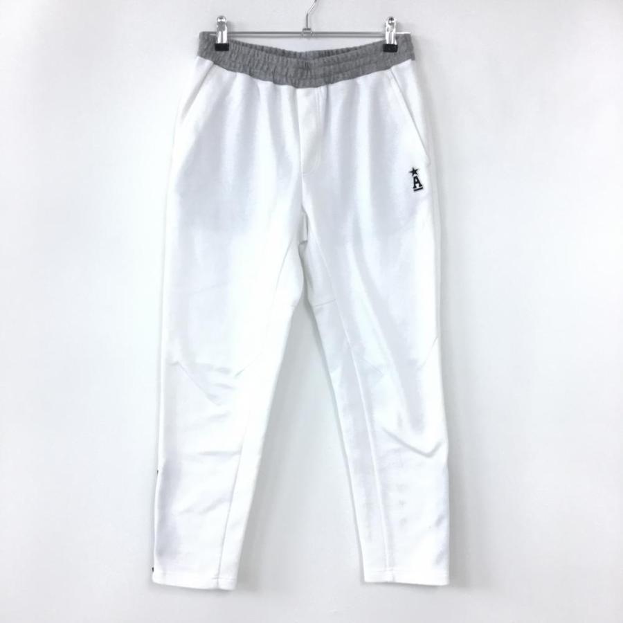 archivio アルチビオ パンツ 白×ライトグレー ウエストゴム 裾 archivio アルチビオ パンツ 白×ライトグレー ウエストゴム 裾