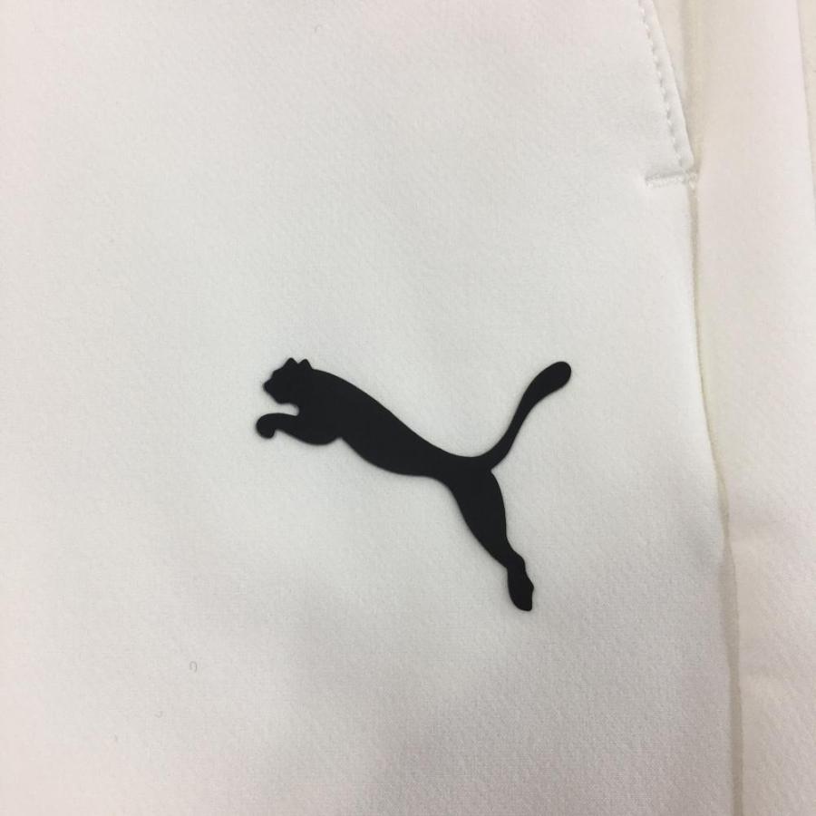 PUMA プーマ ストレッチパンツ 白×黒 後ろウエストゴム メンズ M