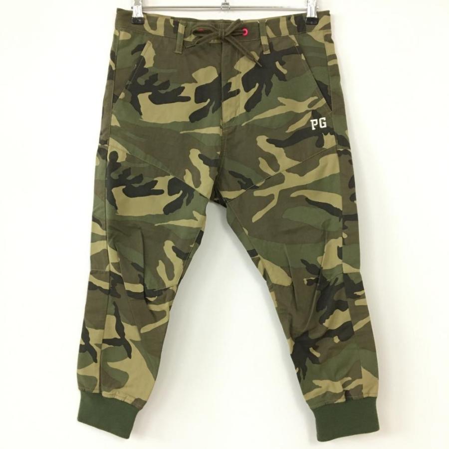 パーリーゲイツ ジョガーパンツ カーキ×ブラウン カモフラ 迷彩