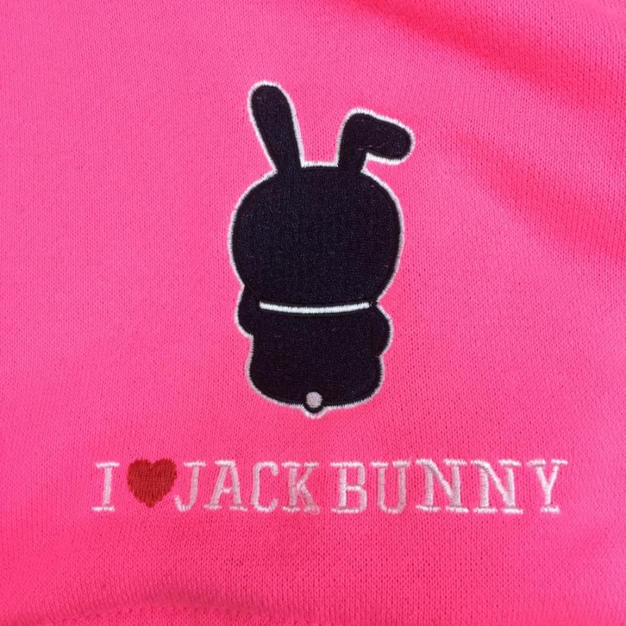 Jack Bunny!!（ジャックバニー） ジップパーカー 蛍光ピンク×白