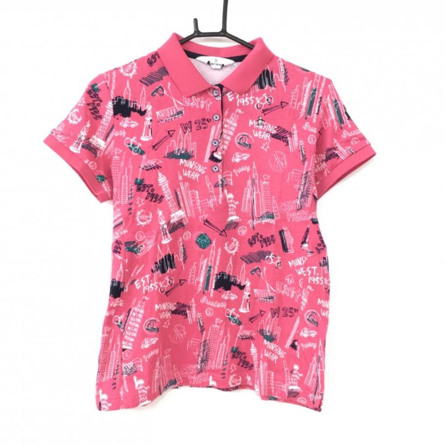 マンシングウェア 半袖ポロシャツ ピンク×ネイビー 総柄 レディース L ゴルフウェア Munsingwear （超美品）／10%OFF価格  :1-240001104489:レオナード - 通販 - Yahoo!ショッピング