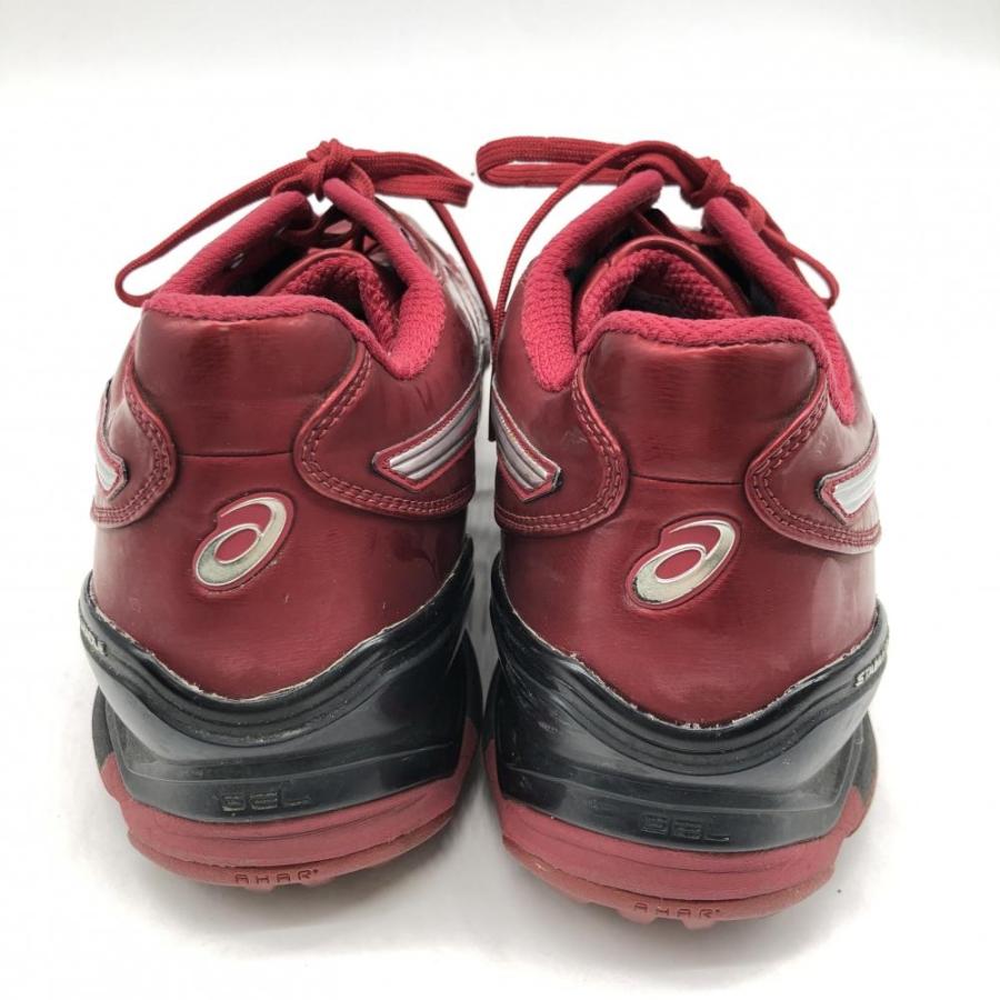 ASICS アシックス ゴルフシューズ×シューズケース レッド×シルバー