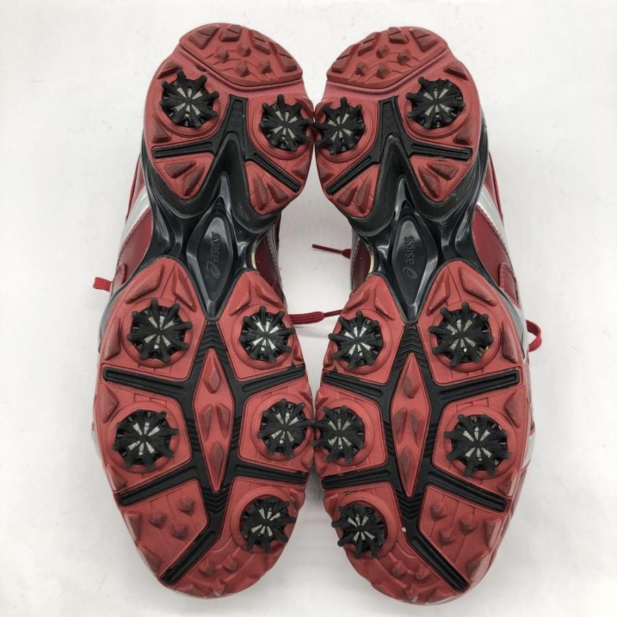 ASICS アシックス ゴルフシューズ×シューズケース レッド×シルバー