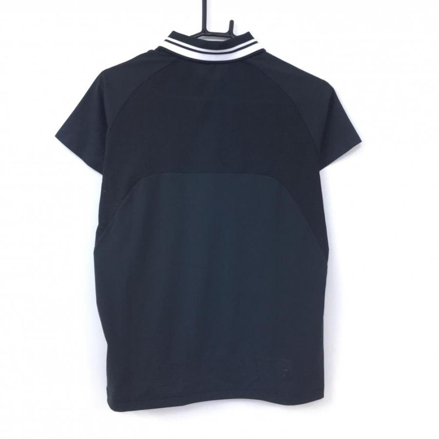 PEARLY GATES PGGパーリーゲイツ半袖ポロシャツ ネイビー×白 一