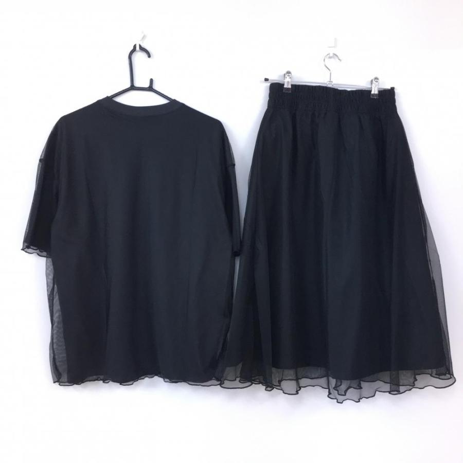 超美品】NIKE ナイキ 上下セット チュールTシャツ×スカート 黒×白