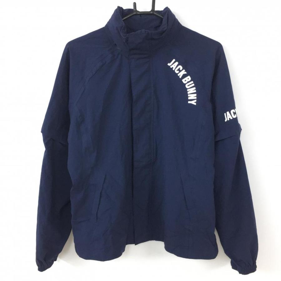 Jack Bunny!!（ジャックバニー） 6WAYレインワンピース ネイビー×白 袖
