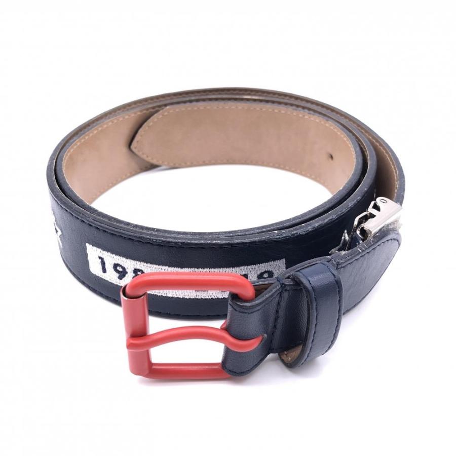 パーリーゲイツ ベルト ネイビー×レッド 30周年 ニコちゃん メンズ