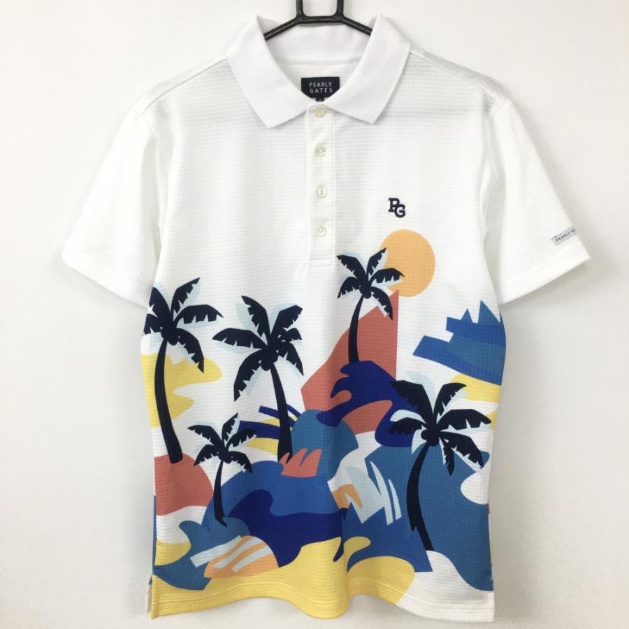 美品 パーリーゲイツ ヤシの木柄 ポロシャツ - 通販 - olgapuri.org