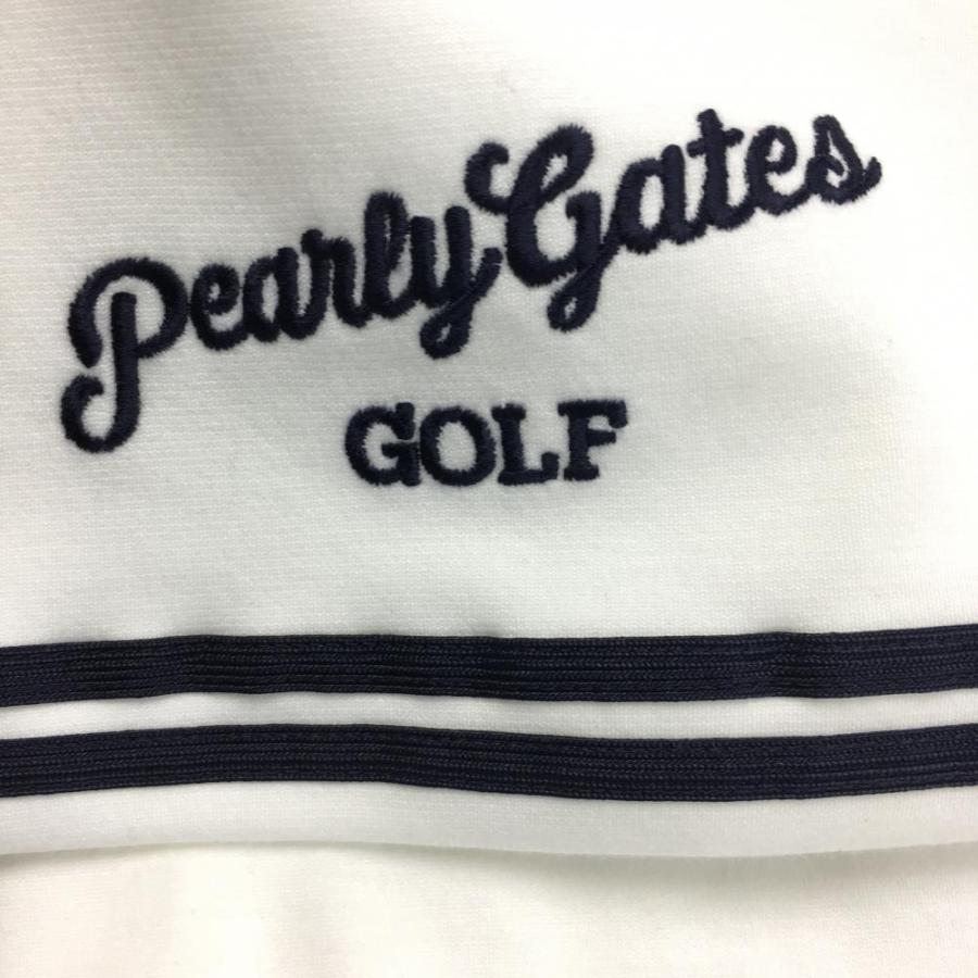 PEARLY GATES（パーリーゲイツ） 半袖ポロシャツ 白×ネイビー セーラー 