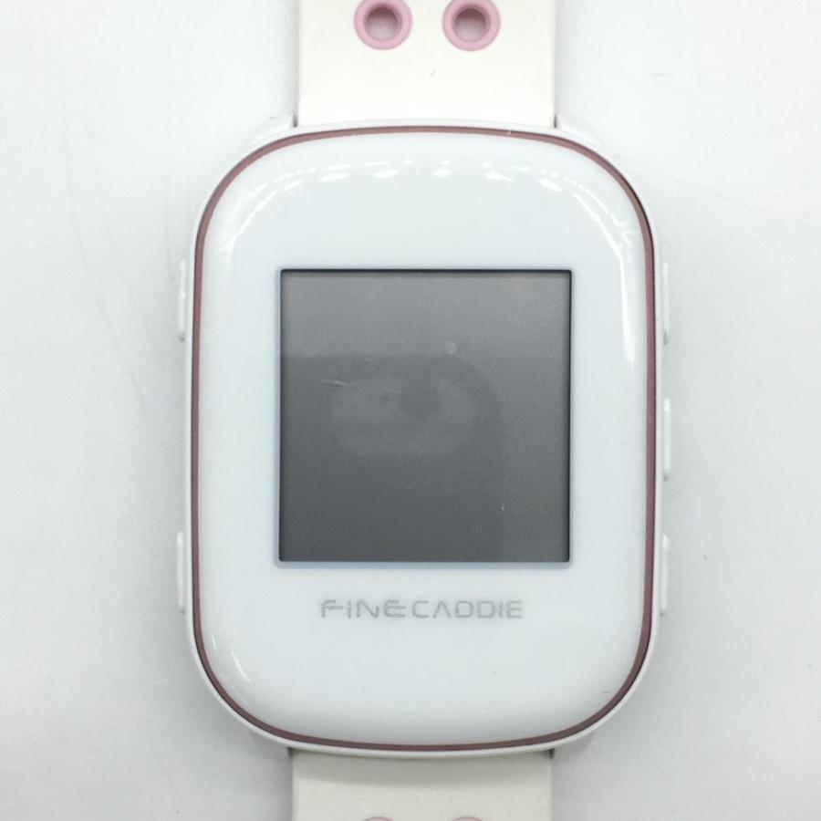 【付属品完備】ファインキャディ M700 ゴルフGPSナビ ウォッチ型 FINECADDIE ファインキャディ 腕時計型 距離測定器 M700 白×ピンク GPS