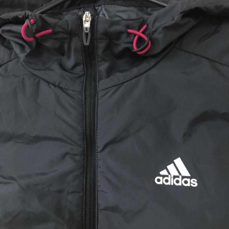 adidas（アディダス） 中綿パーカーベスト 黒 クリマプルーフ 凹凸裏
