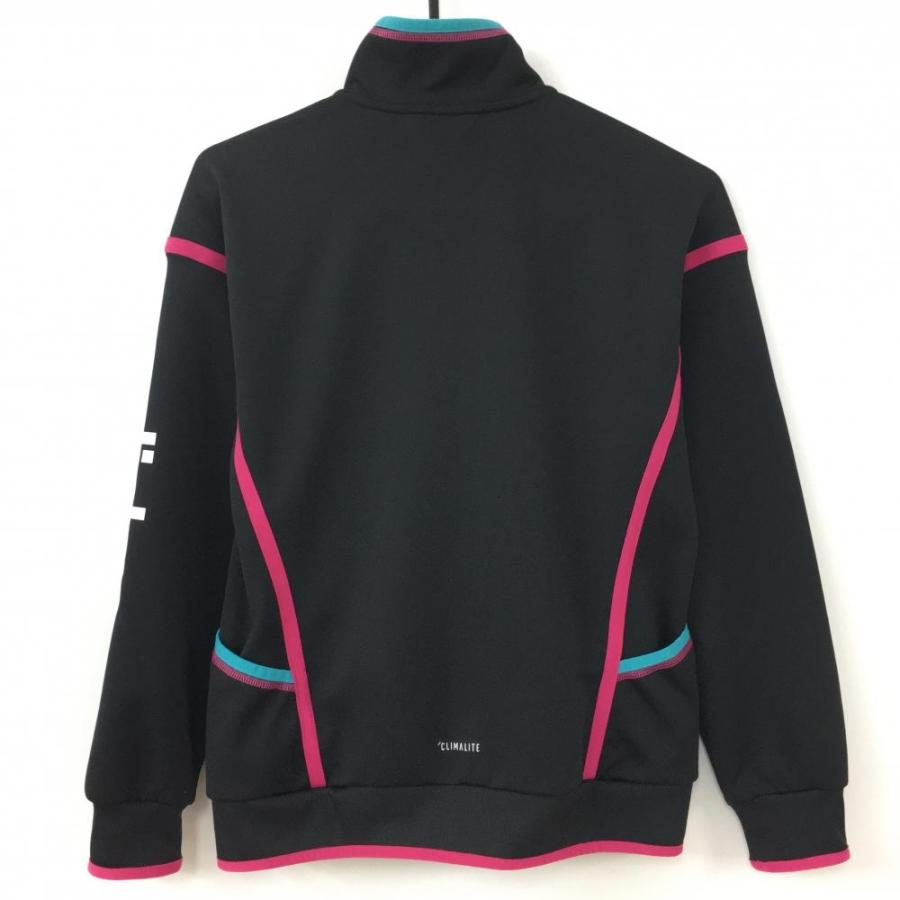 adidas（アディダス） ジャージ 黒×ピンク ストレッチ レディース S