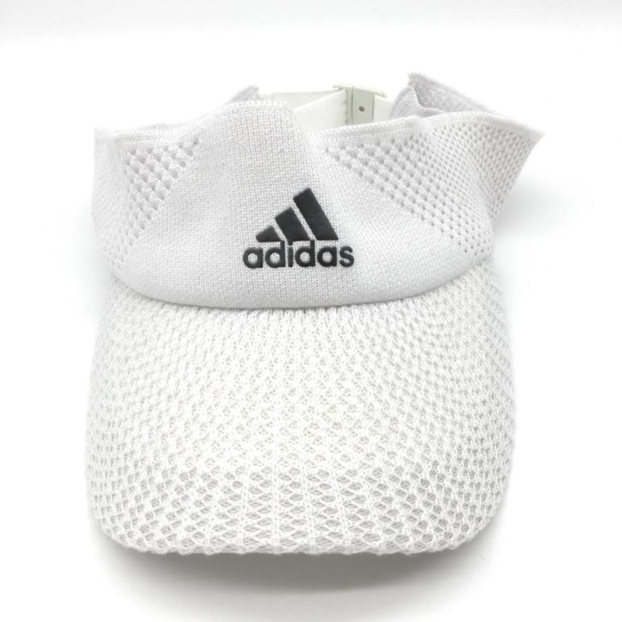 ゴルフ　サンバイザー　8点セット adidas（アディダス） サンバイザー 白×黒 透かし編み ゴルフウェア