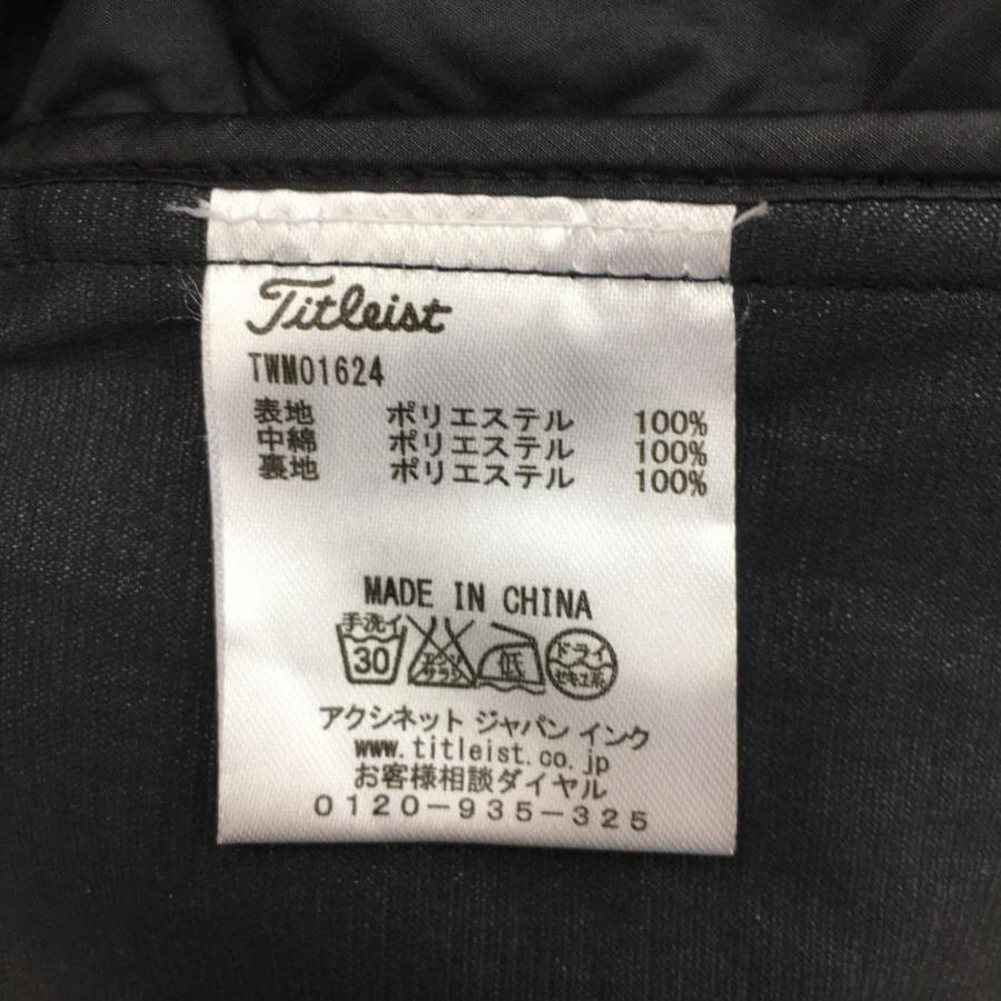 Titleist（タイトリスト） 中綿ジャケット 黒×白 サイド袖切替 ニット