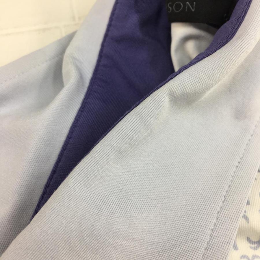 GREYSON グレイソン 半袖ポロシャツ 白×ライトブルー 総柄