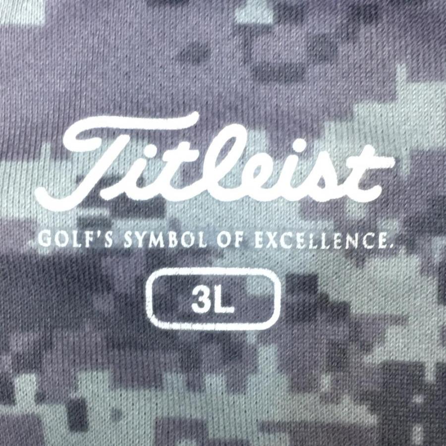 Titleist（タイトリスト） 半袖ポロシャツ グレー×黒 デジカモ柄 迷彩