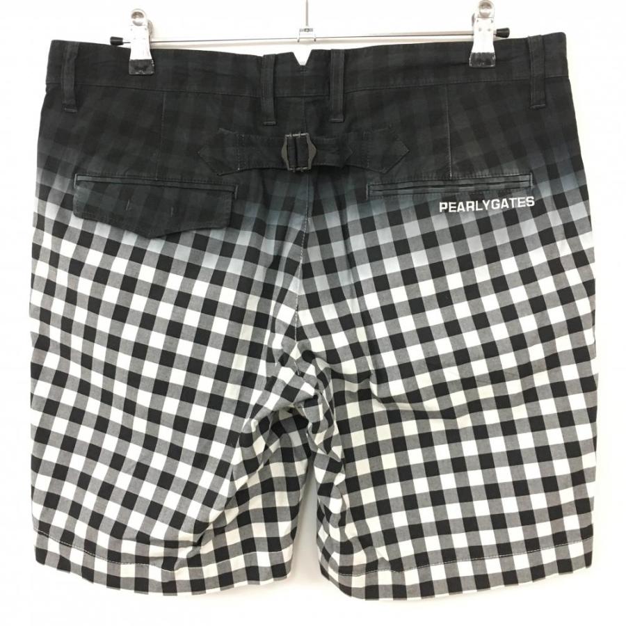 PEARLY GATES/パーリーゲイツ ゴルフ ハーフパンツ【チェック】美品！ PEARLY GATES（パーリーゲイツ） ハーフパンツ 黒×白 チェック柄