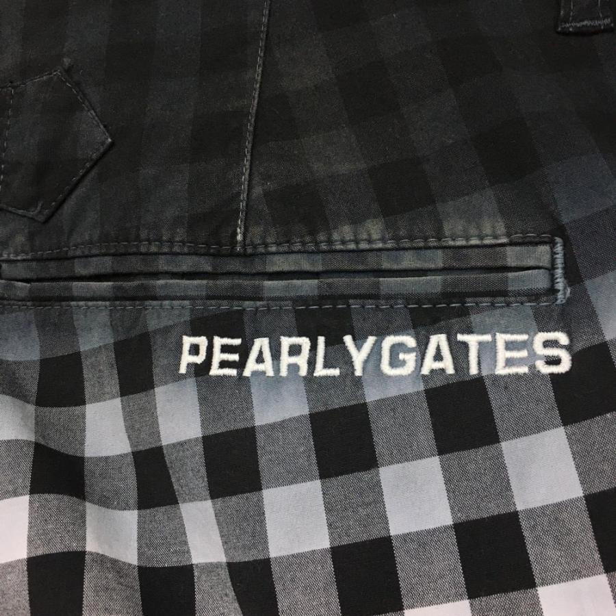 PEARLY GATES（パーリーゲイツ） ハーフパンツ 黒×白 チェック柄