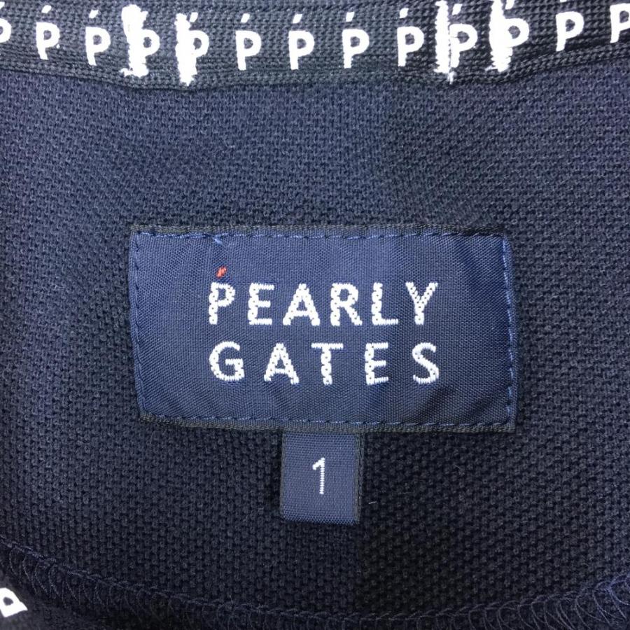 PEARLY GATES パーリーゲイツ 半袖ポロワンピース ネイビー×白
