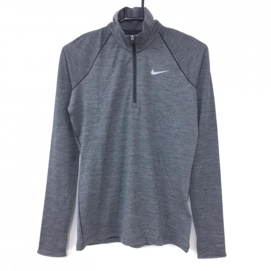 NIKE（ナイキ） ナイキゴルフ 長袖ハイネックシャツ 杢グレー DRI-FIT 