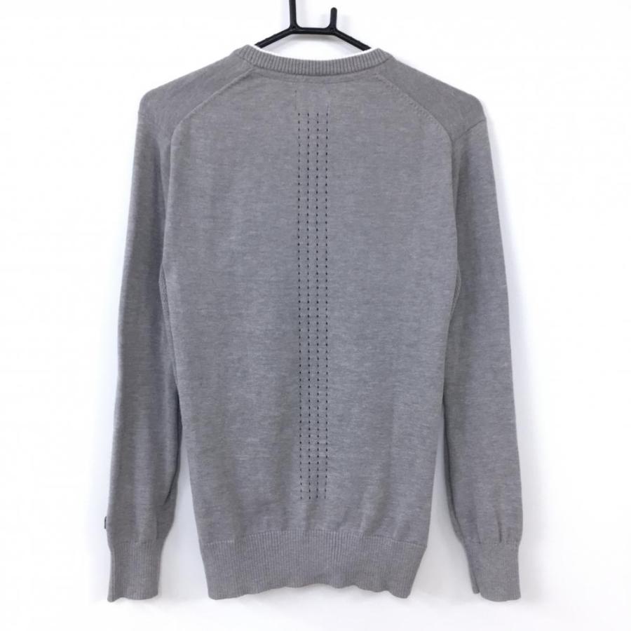 New Balance グレー セーター New Balance ニューバランス ニットセーター グレー×白 背面