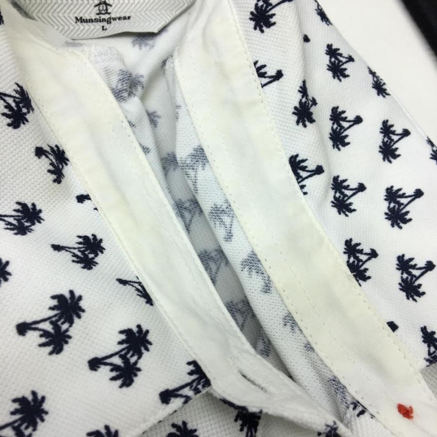 Munsingwear✨マンシングウェア　 ポロシャツ　ワンピース　総柄 Munsingwear（マンシングウェア） 半袖ポロワンピース 白×ダーク