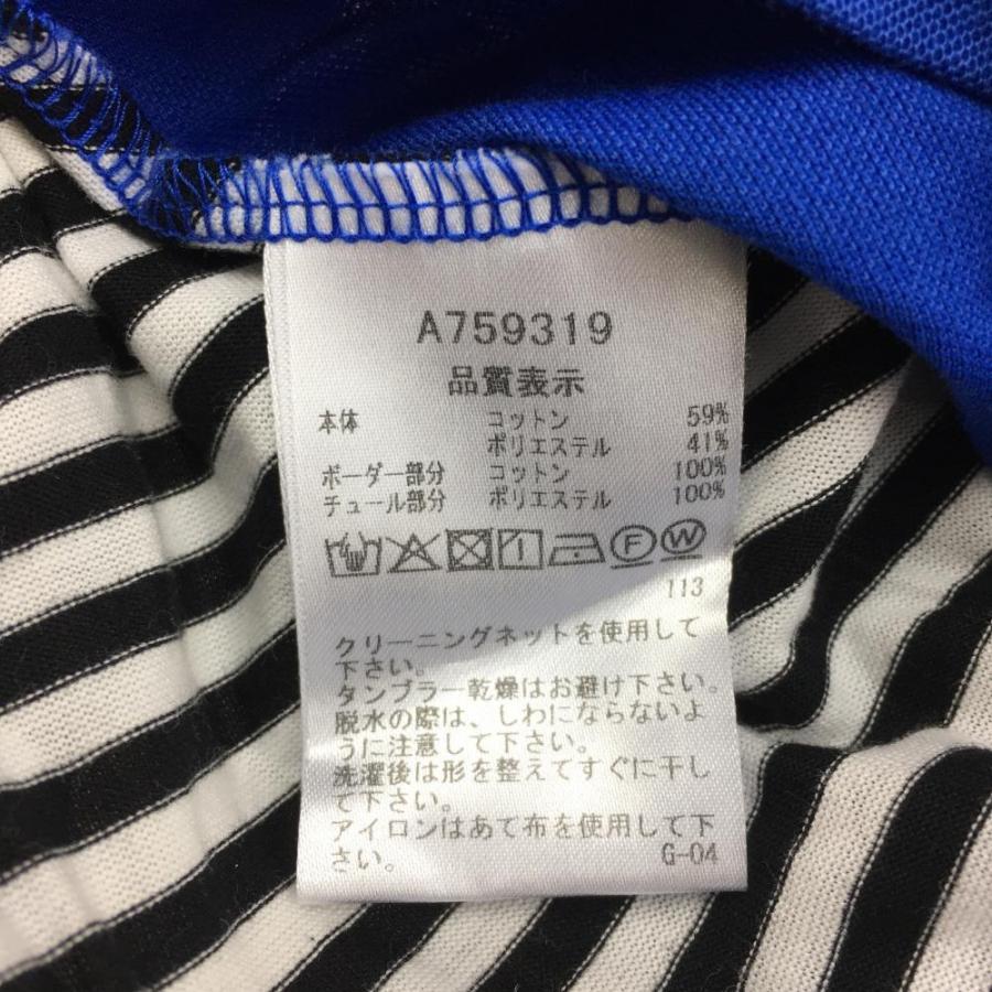 coco 未使用品 アルチビオ archivio レディース 半袖シャツ 38(M) 紺 ネイビー 襟付き archivio（アルチビオ） 襟付き半袖シャツ ブルー×白 襟ロゴ サイド