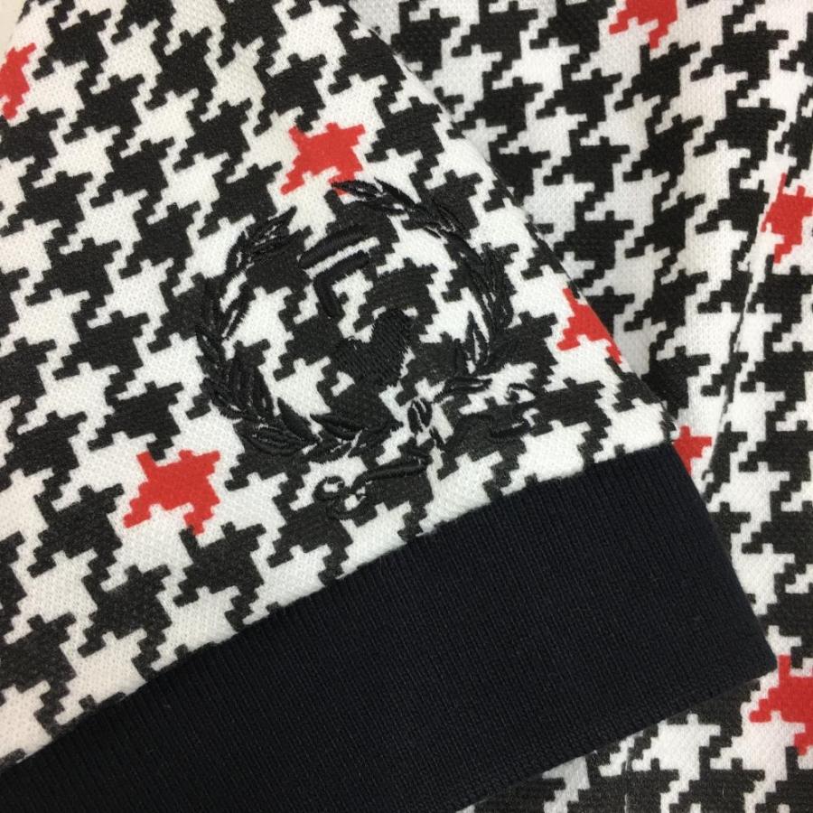 FILA（フィラ） フィラゴルフ 半袖ワンピース 白×黒 千鳥格子柄 ハーフ