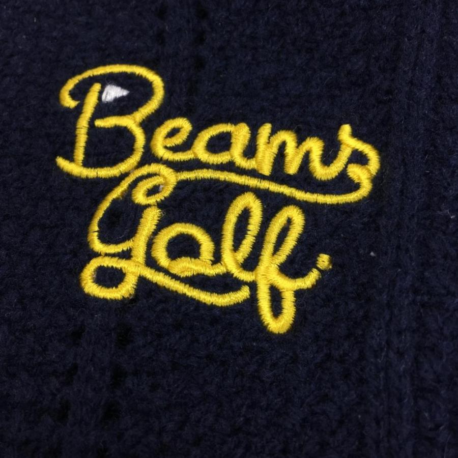 BEAMS（ビームス） ビームスゴルフ ニットベスト ネイビー×イエロー