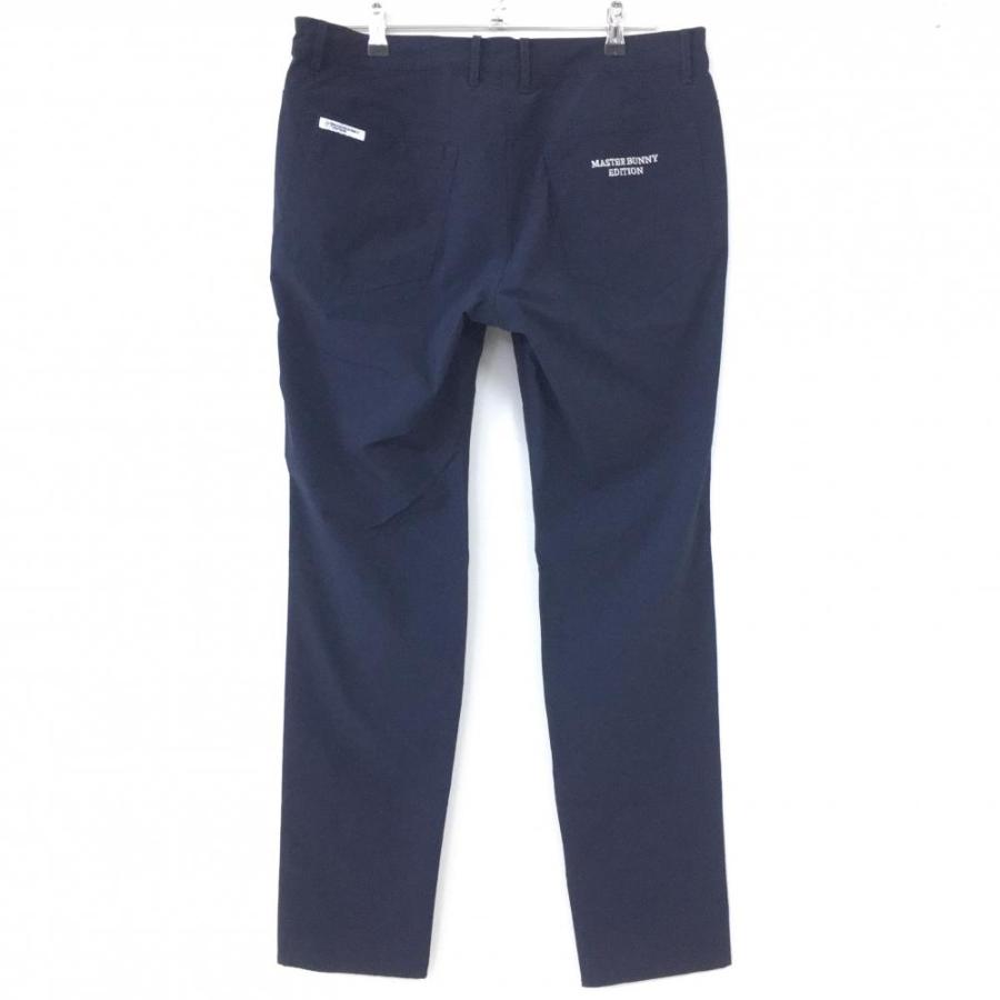 美品　MASTER BUNNY EDITION メンズゴルフパンツ　ネイビー MASTER BUNNY EDITION マスターバニー パンツ ネイビー 織生地